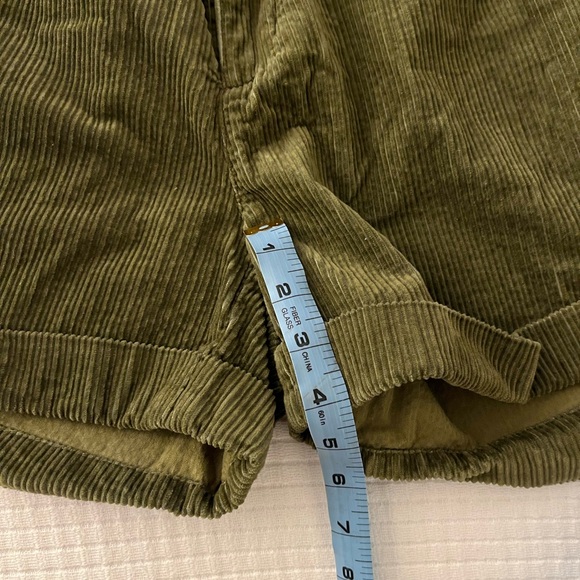 Madewell Corduroy Pull-On Paperbag Shorts in Olive - Picture 10 of 13